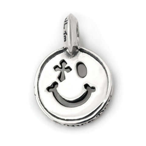 Happy Face with Cross Eye Charm