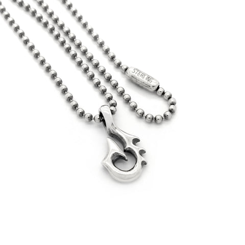 Fish Hook Charm with Ball Chain