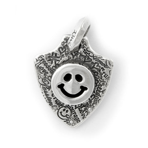 Graffiti Shield Happy Face Dog Tag