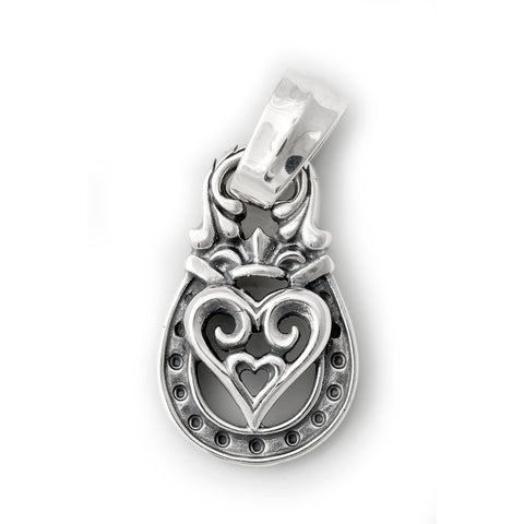 Horseshoe Pendant "TRIBAL HEART" Top - Large