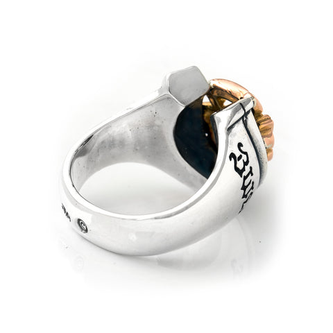 Horseshoe Ring with "LUCKY" Top - Medium