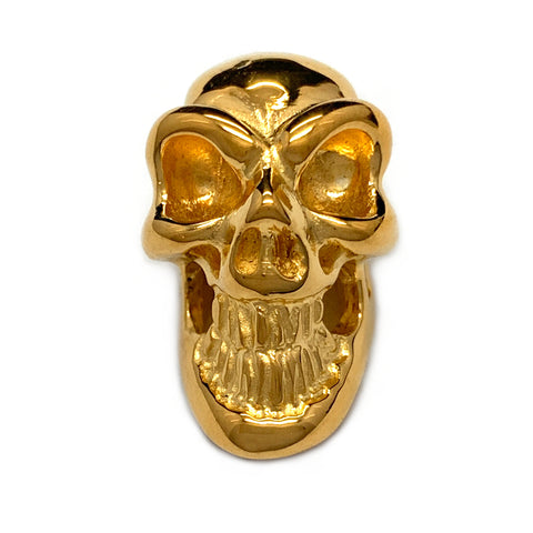 Custom 18k Gold Plated Skull Bead