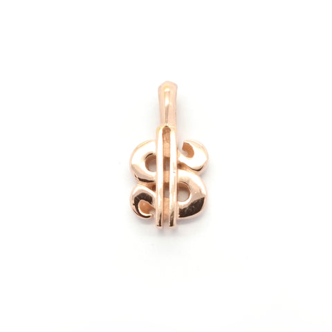 $ Sign Charm 18k Rose Gold Plated