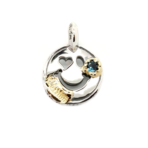 Happy Face with Heart in Left Eye Charm Custom