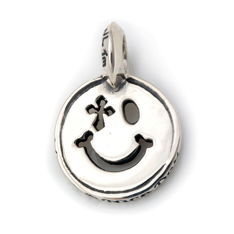 Happy Face with Cross Eye Charm