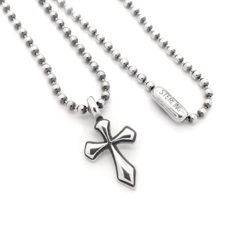 Cross Charm with Ball Chain