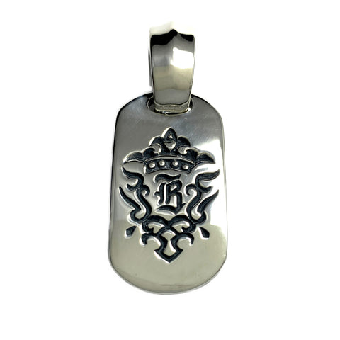 "B" Crown Dog Tag with Large Bale
