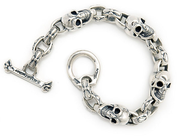Immortal Cross/Vintage Skull Bracelet