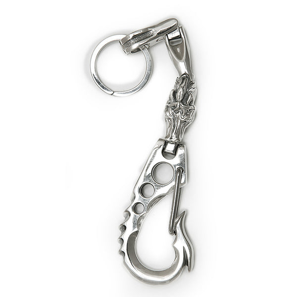 Fish Hook Clip with Horse Head U-Joint Link Key Chain - Bill Wall Leather  Inc.