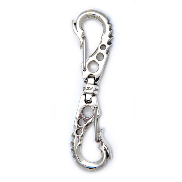 Double Fish Hook Clip Key Chain - Bill Wall Leather Inc.