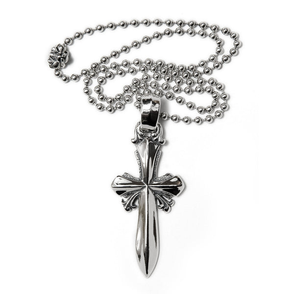 Chrome Hearts Cross Leather Band Pendant Necklace