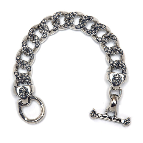 Flat Chain w/"C" Cross Bracelet