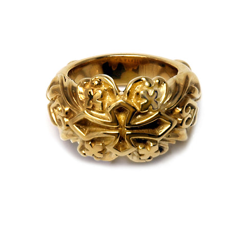 22k Gold 20th Anniversary Gothic Ring