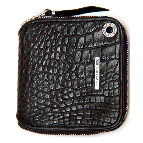 Square Zipper Wallet in Alligator