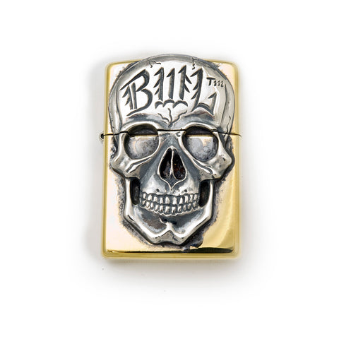 Brass Lighter with BWL Skull