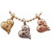 18k Gothic Heart Charm