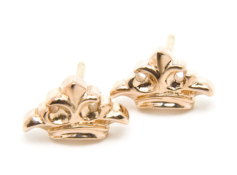 Crown Earrings 18k Gold