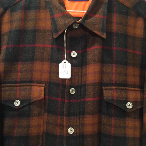 Pendleton Shirt Vintage Silver and Brass Buttons