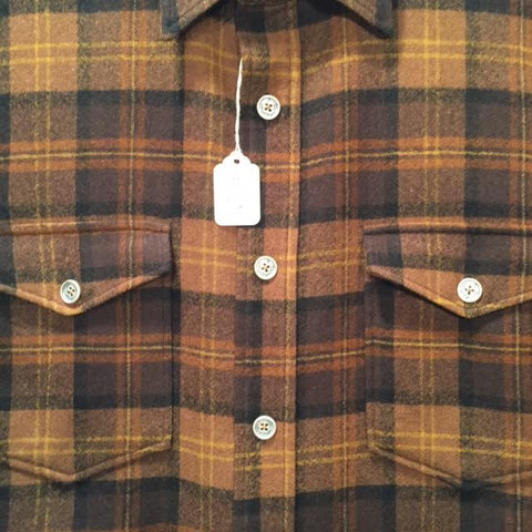Pendleton Shirt Vintage Silver and Brass Buttons