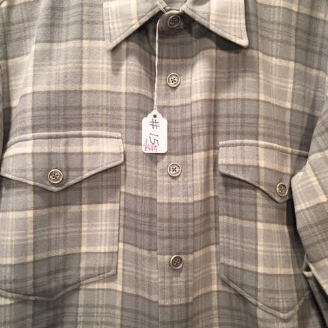 Pendleton Shirt Vintage Silver and Brass Buttons