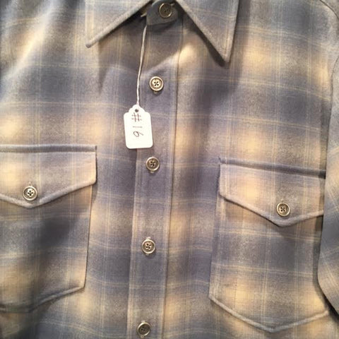 Pendleton Shirt Vintage Silver and Brass Buttons