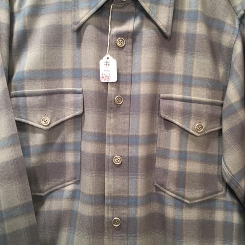 Pendleton Shirt Vintage Silver and Brass Buttons