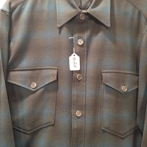 Pendleton Shirt Vintage Silver and Brass Buttons