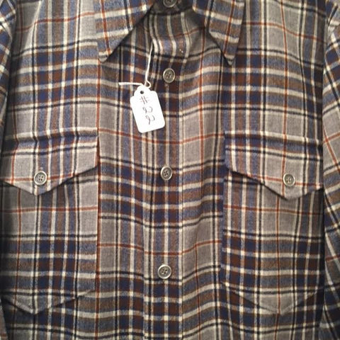 Pendleton Shirt Vintage Silver and Brass Buttons