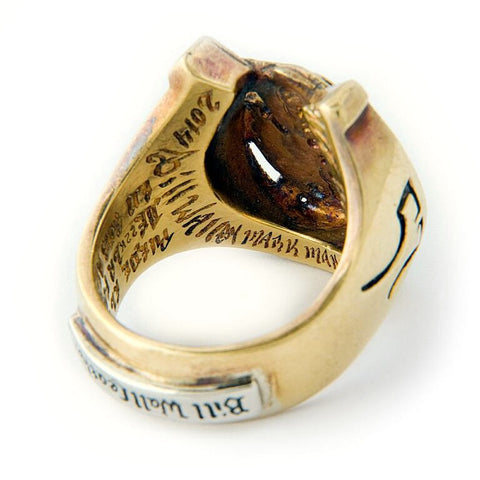Mark Mahoney 22K Horseshoe Ring with 13 Diamonds