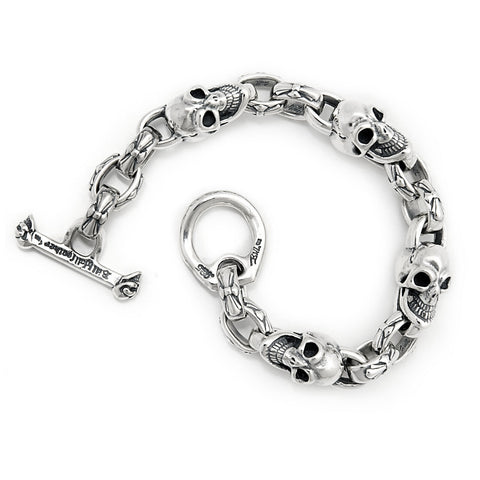 Immortal Cross/Vintage Skull Bracelet