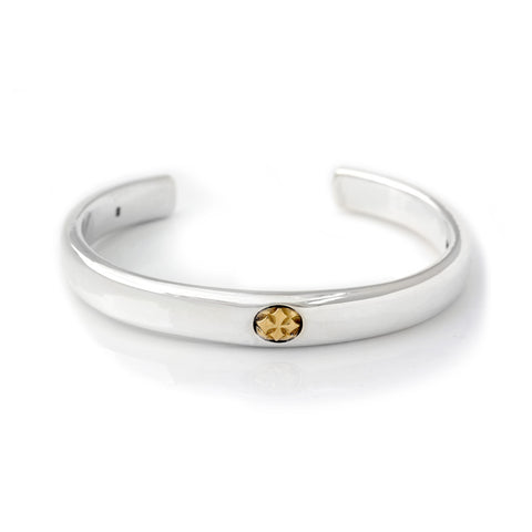 BWL Bracelet - "C" Cross Bangle with 18k (Y) Gold Cross