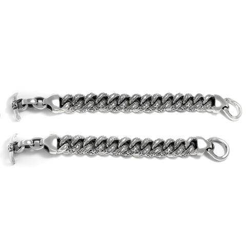 Round Large Graffiti Flat Chain Bracelet