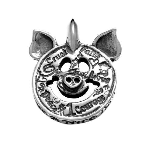 Graffiti Happy Face Charm with Pig Ears