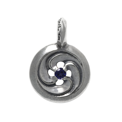 Small Round Wind Charm w/Stone