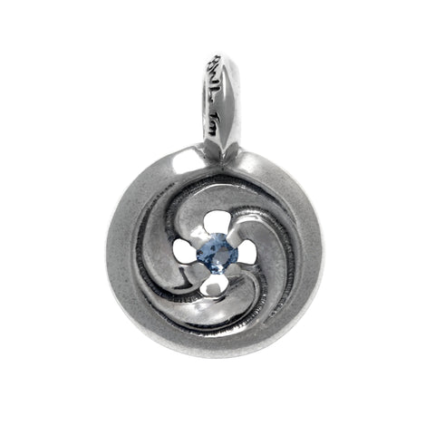 Small Round Wind Charm w/Stone
