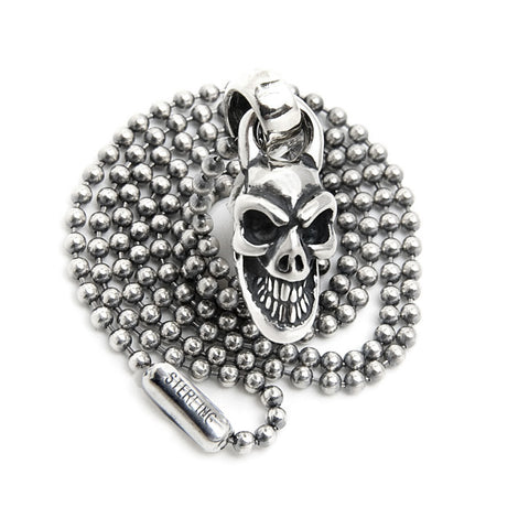 Mini Skull Charm with 2mm Ball Chain