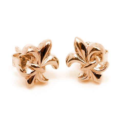 Fleur De Lis Earrings 18k Gold