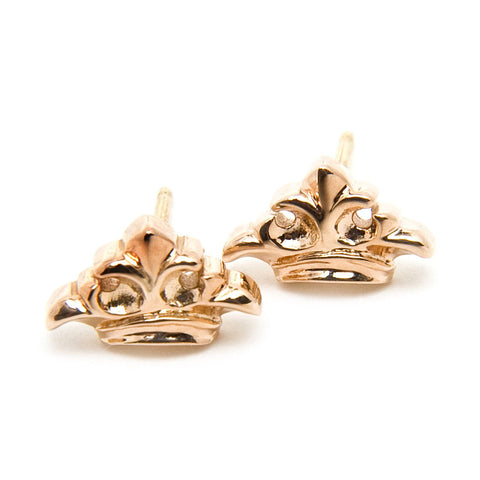 Crown Earrings 18k Gold