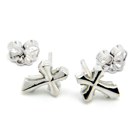 Cross Earrings 18k Gold