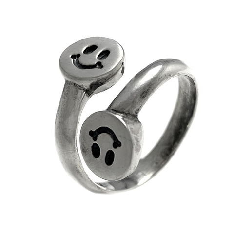 Double Happy Face Ring