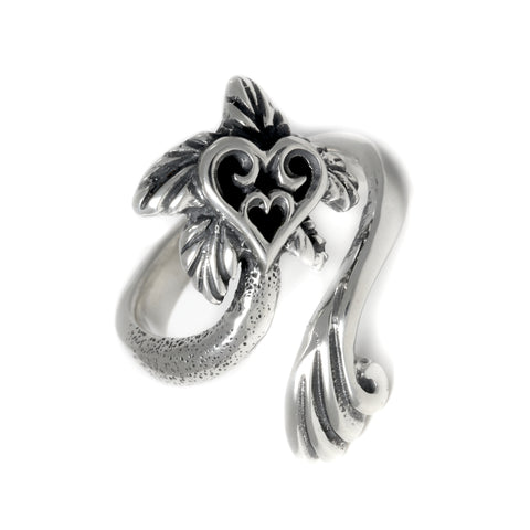 Palm Tree with Heart and Wave Ring