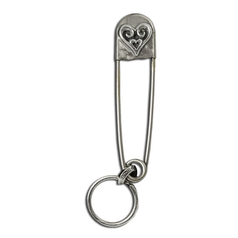 Crown Safety Pin Key Chain