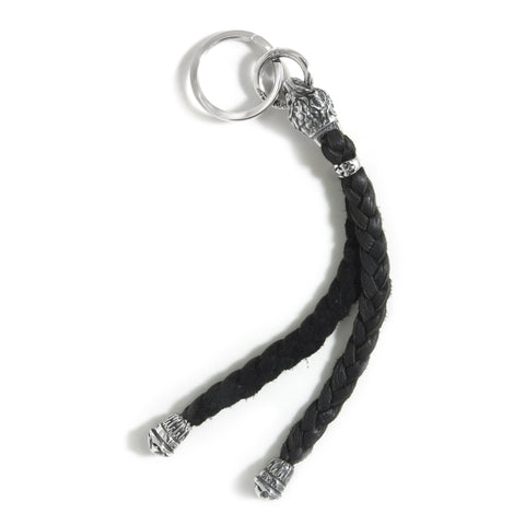 Animal Head (medium) with Leather Braid Key Chain