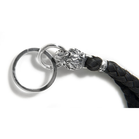 Animal Head (medium) with Leather Braid Key Chain