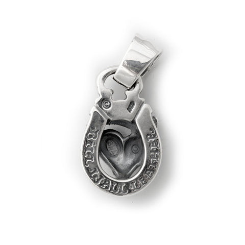 Horseshoe Pendant "HEART with BANNER" Top - Medium