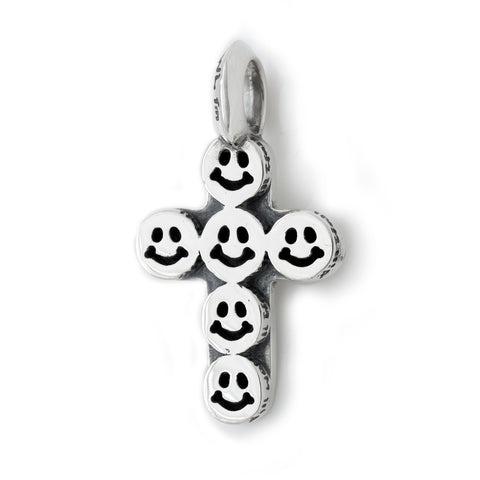 Happy Face Cross Pendant