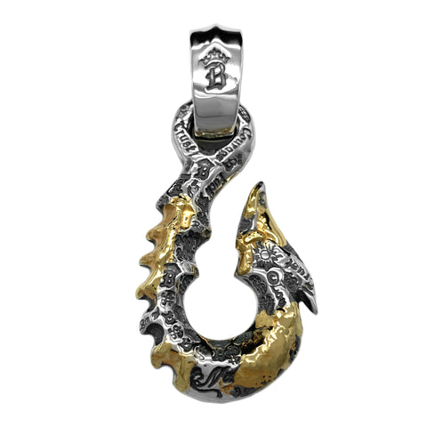Custom Graffiti Fish Hook Pendant