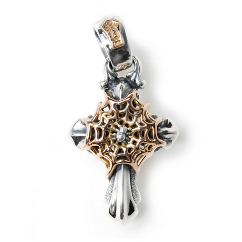 2005 Cross with 18k Web and Silver Spider