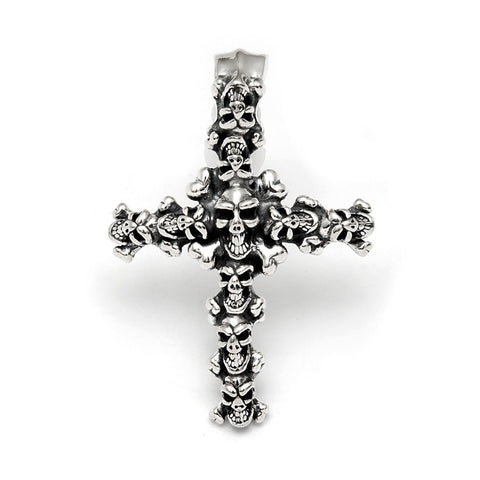 Large Skull Crucifix Pendant