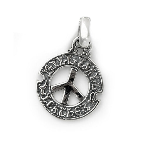 Circle Logo with Peace Sign Pendant